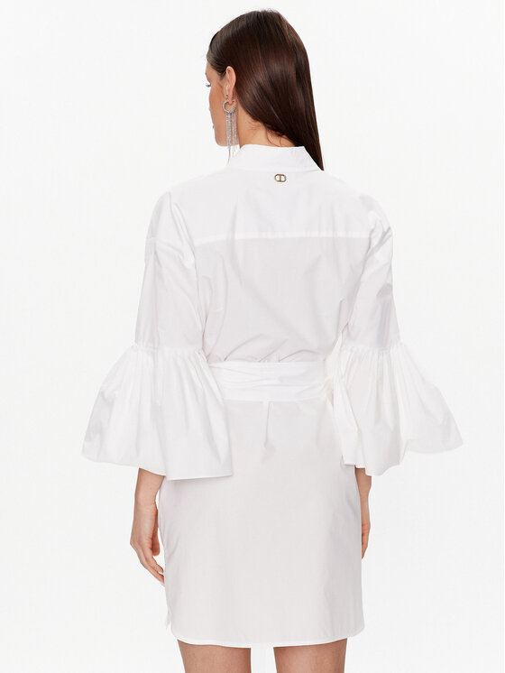TWINSET TWINSET Haljina košulja 231TT2045 Bijela Regular Fit