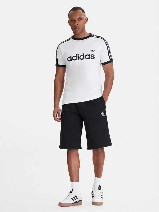 adidas adidas Marškinėliai 3-Stripes Ringer KF0418 Balta Slim Fit
