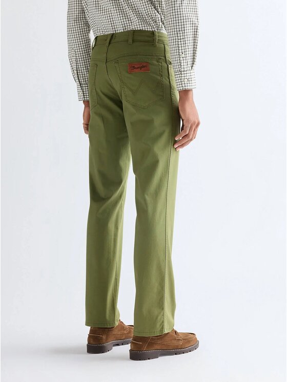 Wrangler Wrangler Spodnie materiałowe TEXAS Zielony Regular Fit