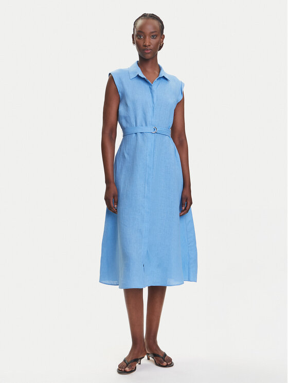 Marella Marella Vestito chemisier Rodesia 2515221262 Celeste Regular Fit