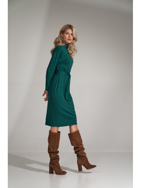 FIGL FIGL Sukienka M726 Zielony Regular Fit