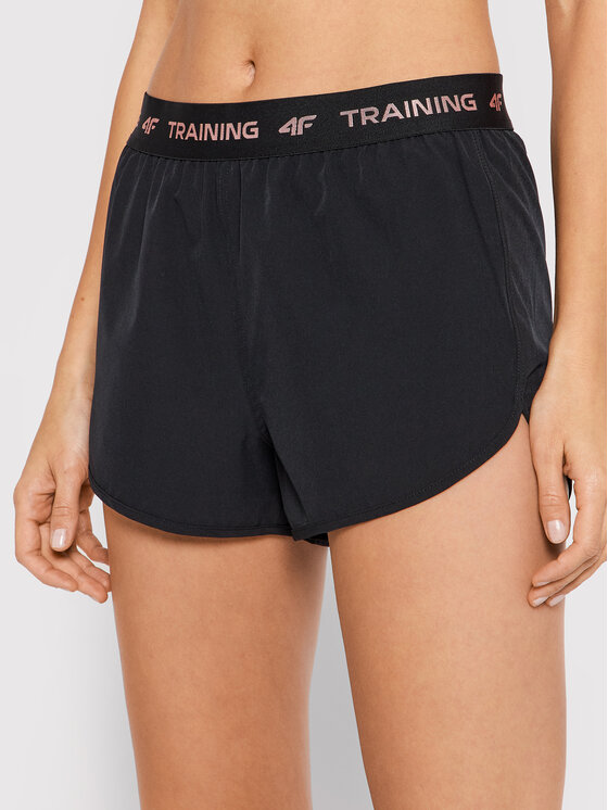 4F Pantaloni scurți sport H4Z21-SKDF014 Negru Regular Fit