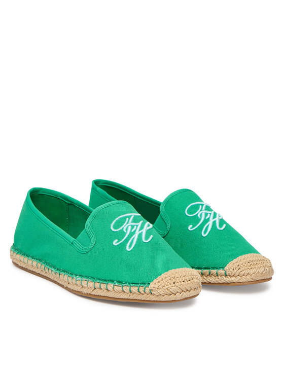 Tommy Hilfiger Tommy Hilfiger Espadrilky Th Script Summer Espadrille FW0FW09240 Zelená