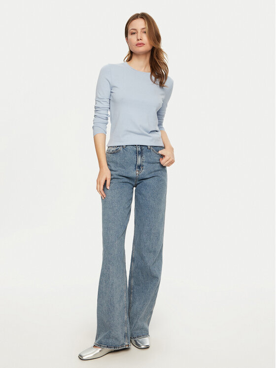 Calvin Klein Calvin Klein Bluzka K20K208031 Błękitny Slim Fit