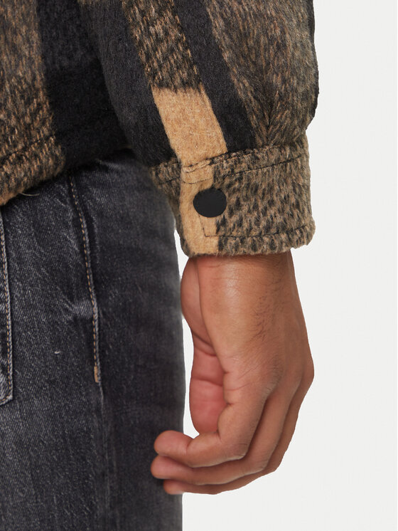 Tommy Jeans Tommy Jeans Демісезонна куртка Check Teddy DM0DM22010 Бежевий Regular Fit