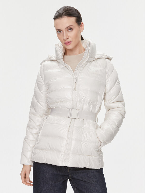 Calvin Klein Calvin Klein Žieminė striukė Ess K20K206090 Écru Slim Fit