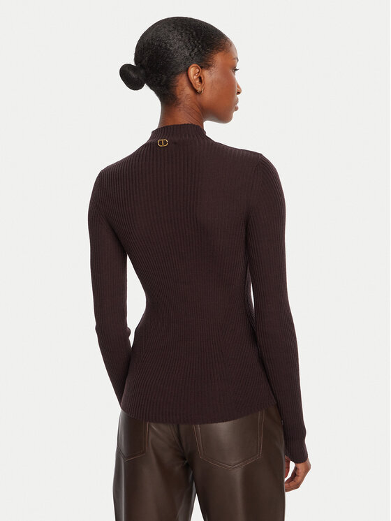 TWINSET TWINSET Džemper 252TT3111 Smeđa Slim Fit