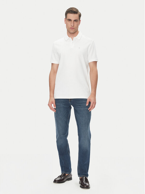 Calvin Klein Calvin Klein Polo LV04LC239G Biały Regular Fit