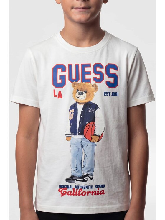 Guess Kids Guess Kids T-Shirt 183039 Bílá Classic Fit