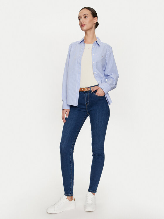 Tommy Hilfiger Tommy Hilfiger Jeans hlače WW0WW42768 Modra Skinny Fit