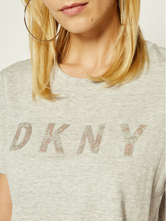 DKNY DKNY Marškinėliai P9BH9AHQ Pilka Regular Fit
