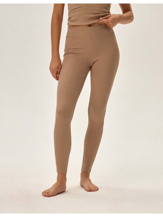 Esotiq Esotiq Legginsy 42215 Beżowy Regular Fit