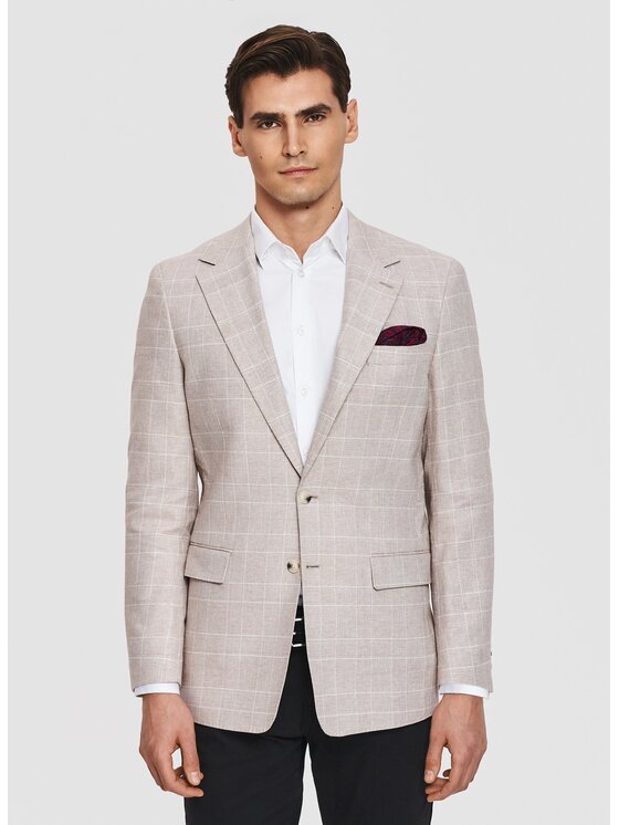 Pako Lorente Pako Lorente Marynarka P26SF-3X-023 Beżowy Slim Fit