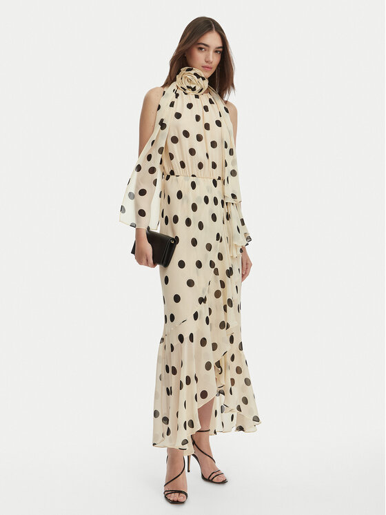 Marella Marella Sukienka koktajlowa Fiero 2613221112 Beżowy Regular Fit