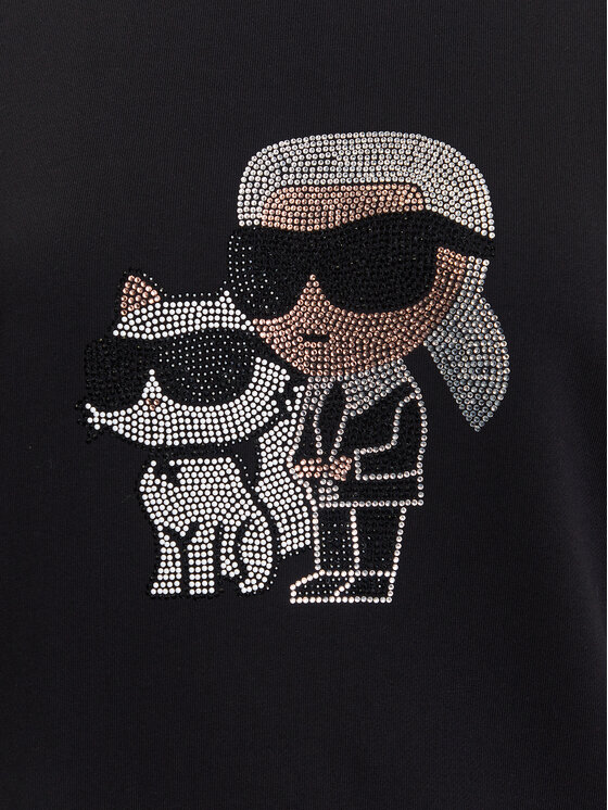 KARL LAGERFELD KARL LAGERFELD Μπλούζα A3W20069 Μαύρο Regular Fit