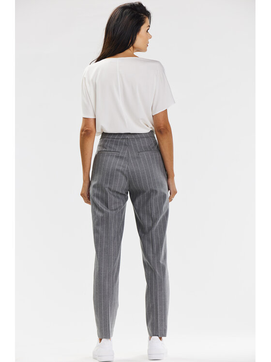 Awama Awama Spodnie damskie A678 Szary Basic Fit