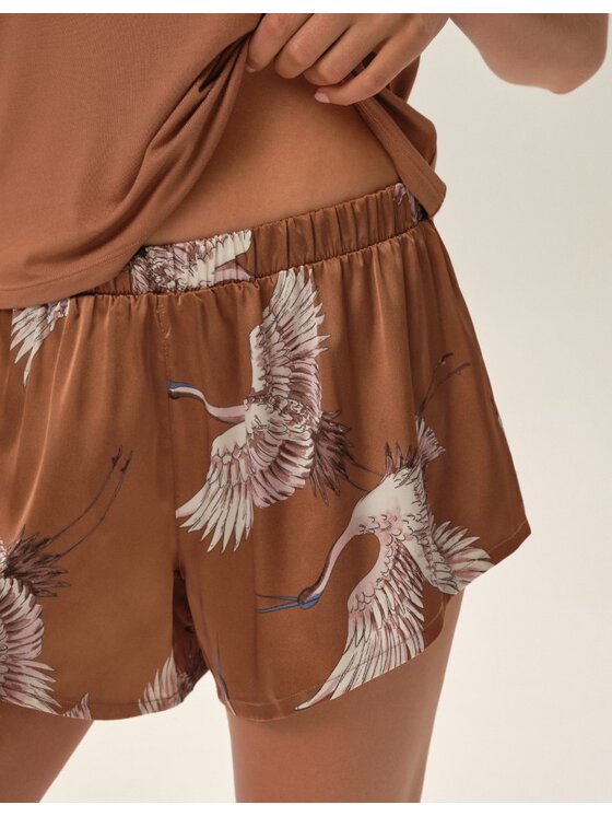 Esotiq Esotiq Piżama 42075 Pomarańczowy Regular Fit