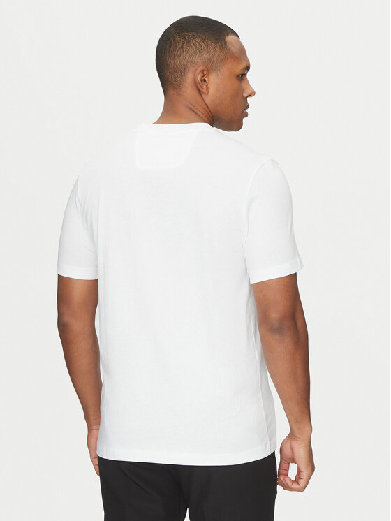 BOSS BOSS Tricou Tape Logo 50530990 Alb Regular Fit