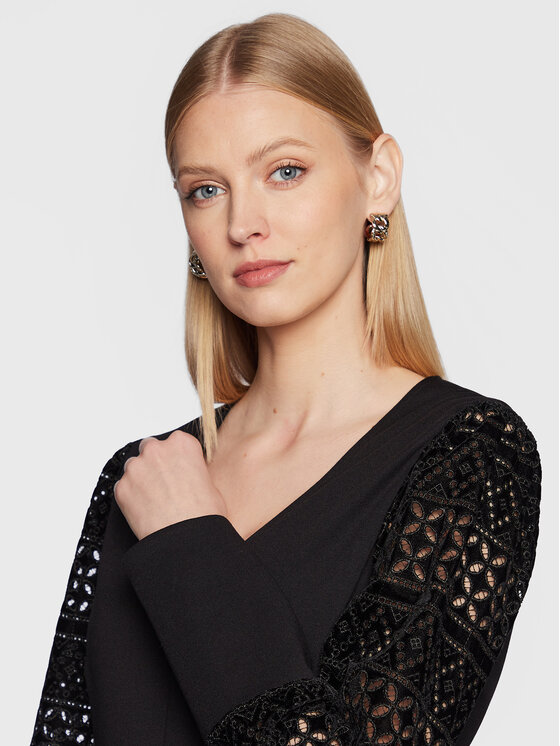 TWINSET TWINSET Koktélruha 222TT2180 Fekete Slim Fit