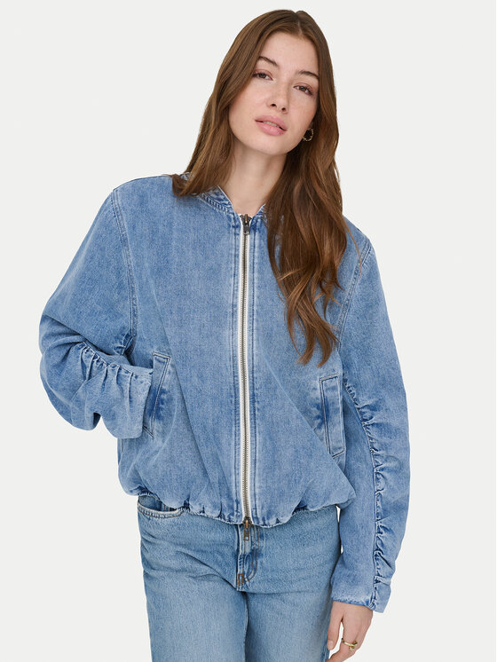 ONLY ONLY Džínsová bunda Niki 15362884 Modrá Relaxed Fit