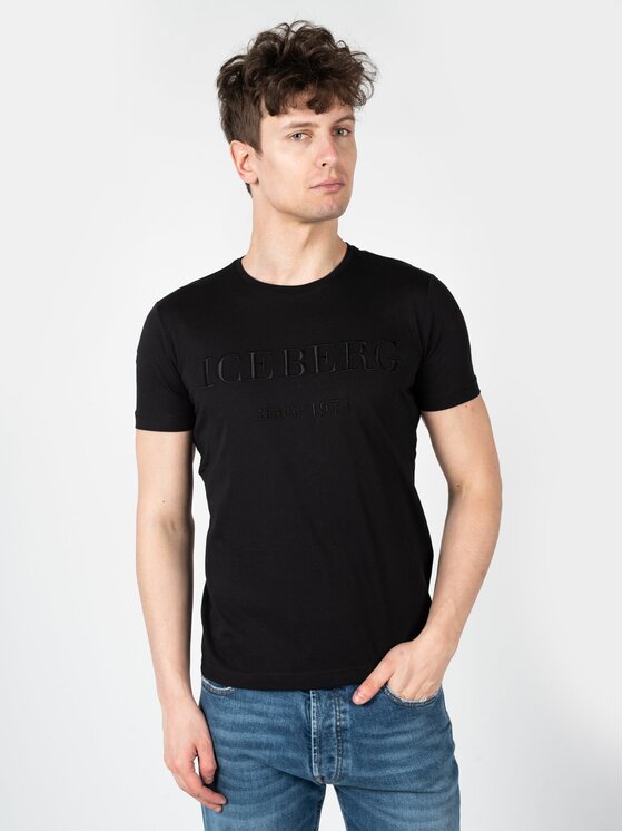 Iceberg Iceberg T-Shirt F0146301 Μαύρο Regular Fit