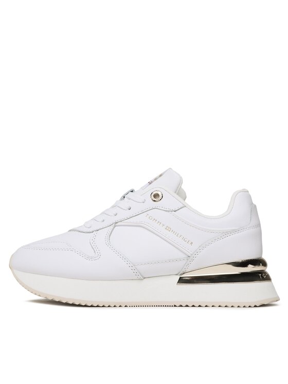 Tommy Hilfiger Tommy Hilfiger Sportcipő Elevated Feminine Leather Runner FW0FW07108 Fehér