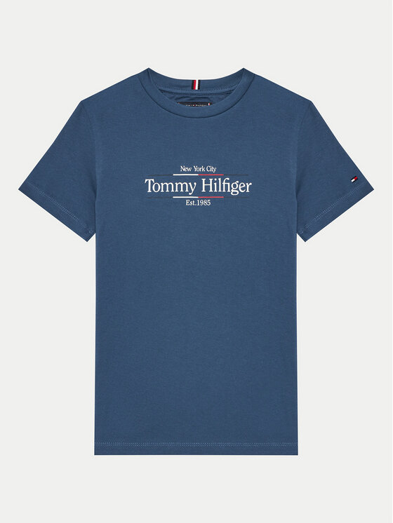 Tommy Hilfiger T-krekls Icon Print KB0KB09158 Zils Regular Fit