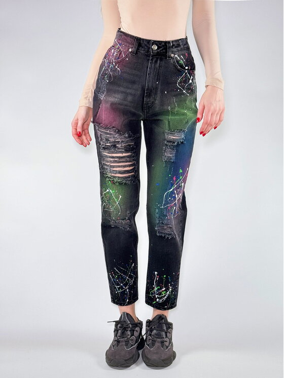 MissDenim MissDenim Spodnie damskie Mom Czarny Mom Fit