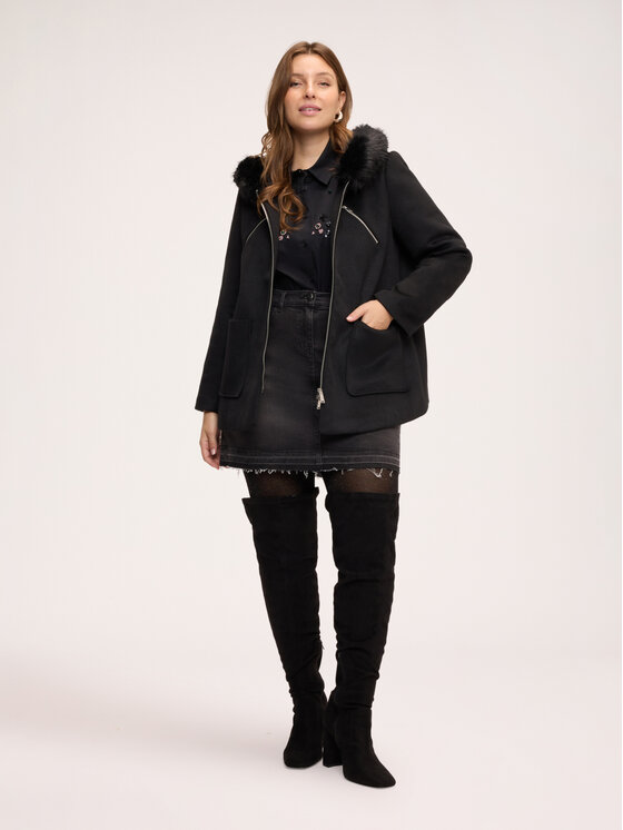 Fiorella Rubino Fiorella Rubino Cappotto invernale 8041T000389N033 Nero Regular Fit