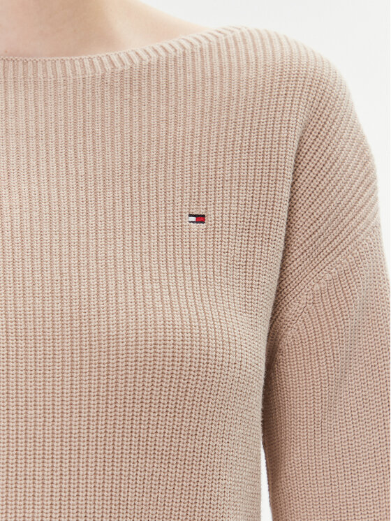 Tommy Hilfiger Tommy Hilfiger Megztinis WW0WW40345 Smėlio Relaxed Fit