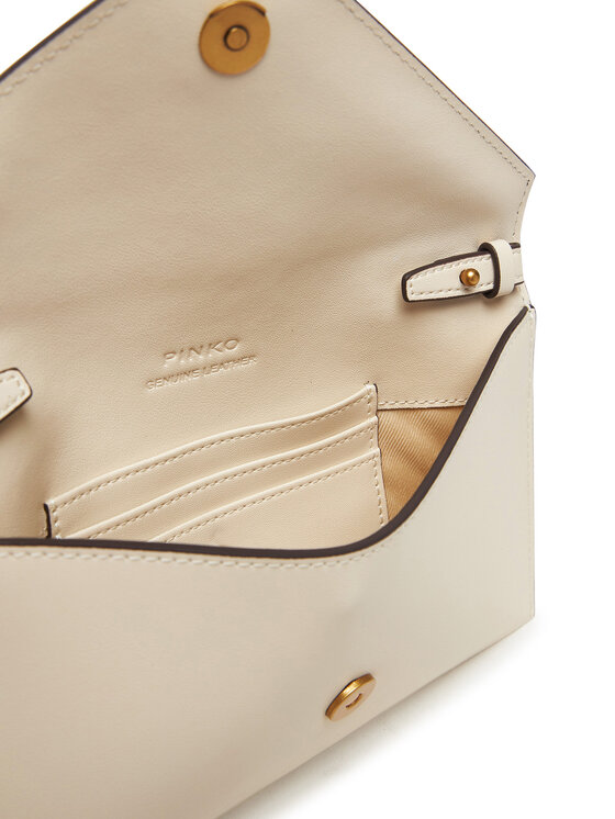 PINKO PINKO Torbica Flat Purse Mini AI 25-26 PCPL 105347 A0F1 Écru
