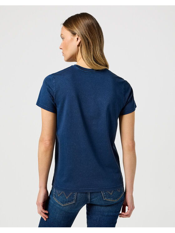 Wrangler Wrangler T-Shirt GRAPHIC TEE Niebieski Regular Fit