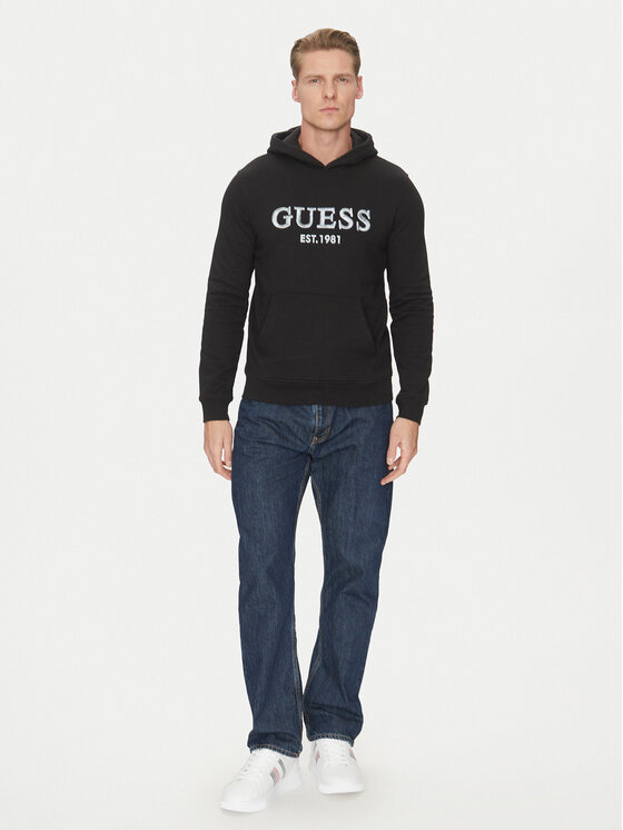 Guess Guess Μπλούζα M5GQ36 KCN01 Μαύρο Regular Fit