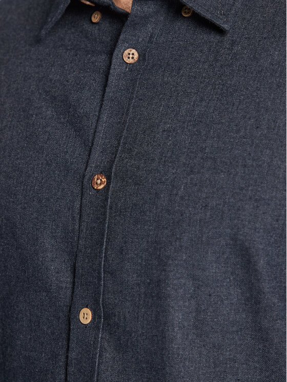 Solid Solid Koszula Pete 21107465 Granatowy Regular Fit