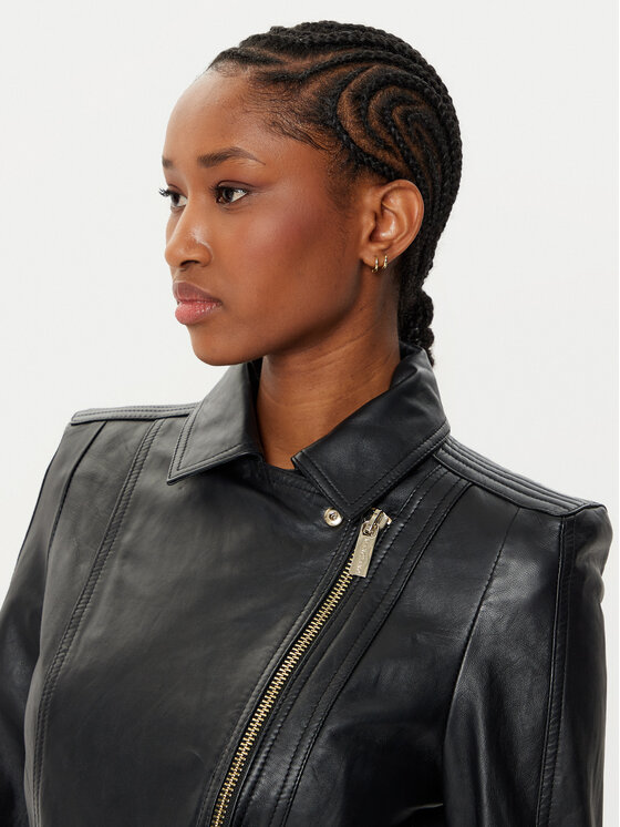 Marciano Guess Marciano Guess Lederjacke 5RGL11 7167Z Schwarz Regular Fit