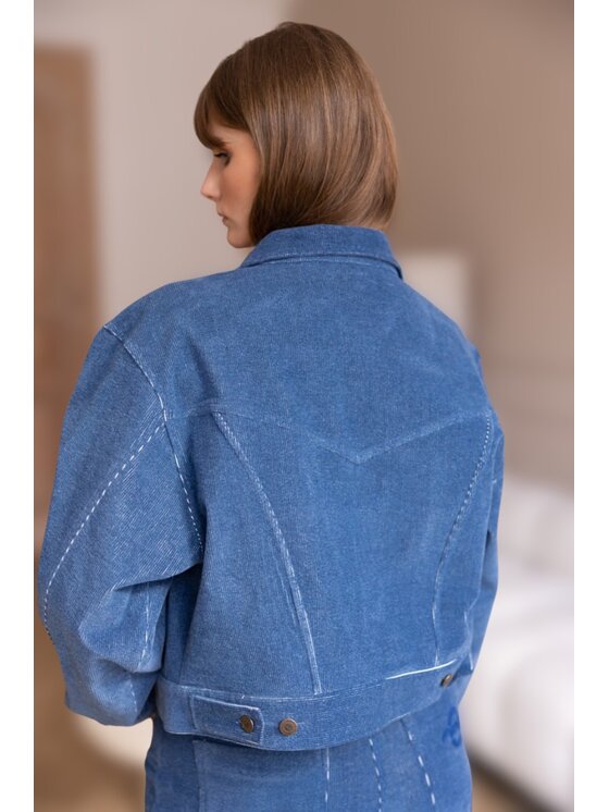 Me complete Me complete Kurtka przejściowa Katana Alma denim Niebieski Relaxed Fit