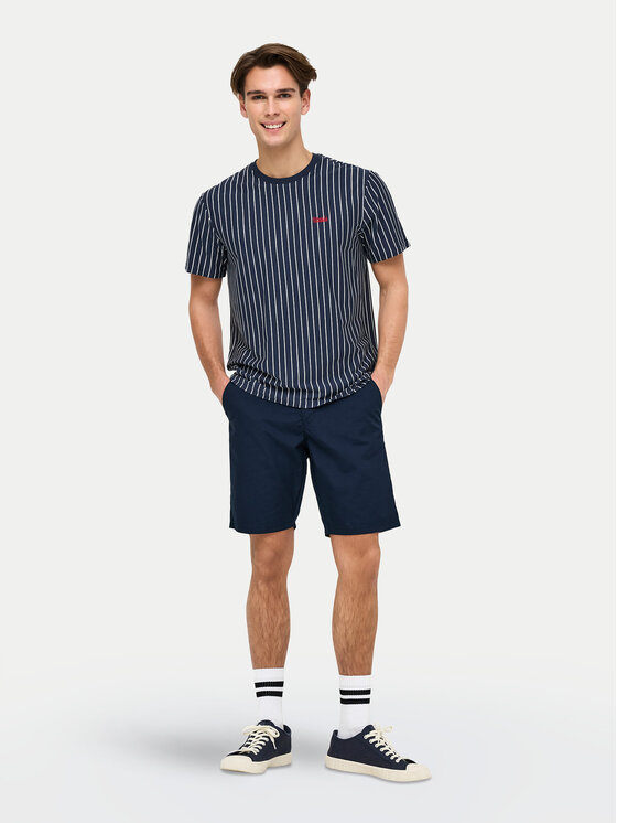 Only & Sons Only & Sons Pantaloncini di tessuto Skal 22034682 Blu scuro Slim Fit