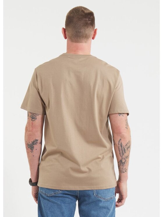 PITBULL PITBULL T-Shirt Koszulka męska DRIVE XXL Beżowy Regular Fit
