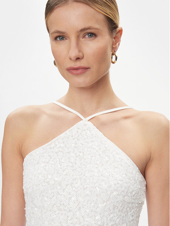 YAS YAS Sukienka koktajlowa Ariella 26032153 Biały Regular Fit