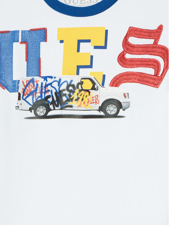 Guess Guess T-Shirt N5RI07 KCNQ4 Λευκό Regular Fit