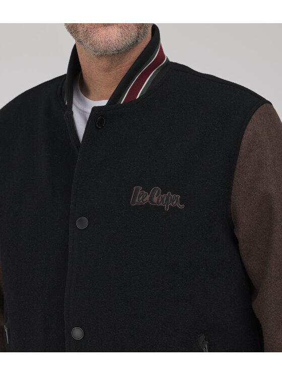Lee Cooper Lee Cooper Kurtka przejściowa BOMBER Brązowy ciemny Regular Fit
