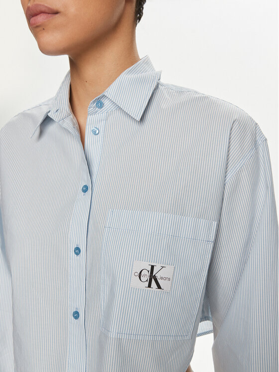 Calvin Klein Jeans Calvin Klein Jeans Košile J20J222614 Modrá Cropped Fit
