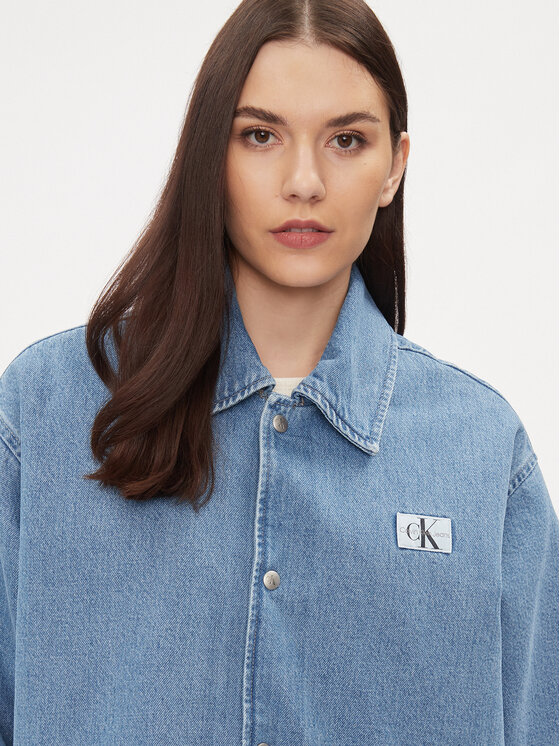 Calvin Klein Jeans Calvin Klein Jeans Geacă de blugi Skater J20J223258 Albastru Relaxed Fit