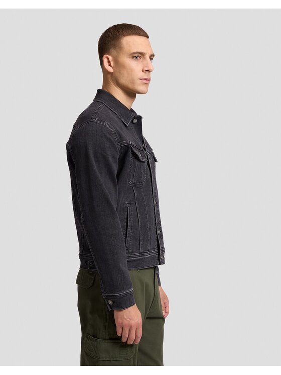 Lee Lee Kurtka jeansowa RIDER JACKET Czarny Regular Fit