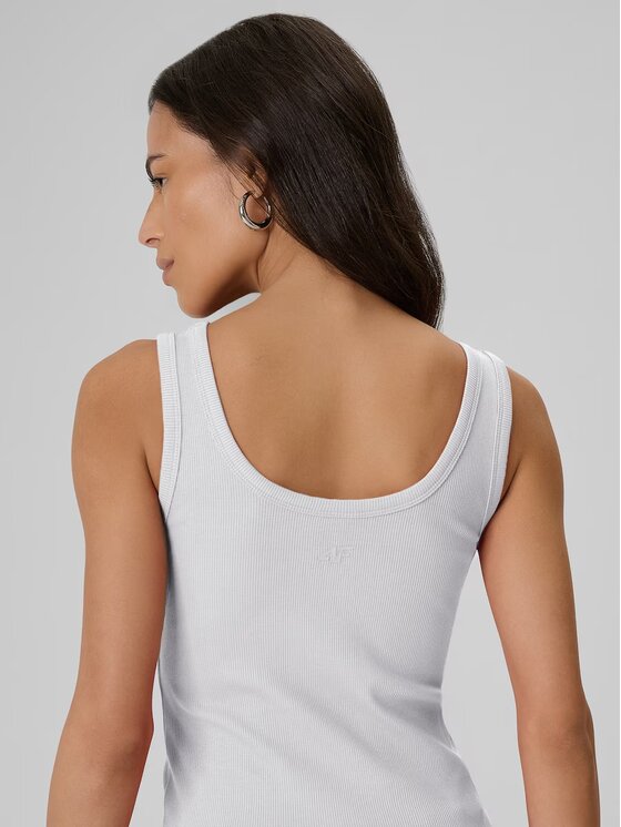4F 4F Tank top OCEANS KEEPERS Biały Slim Fit