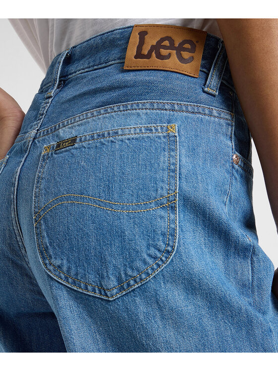 Lee Lee Jeansy 112367528 Niebieski Loose Fit