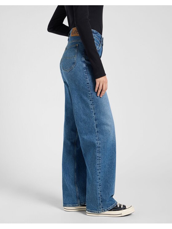 Lee Lee Jeansy RIDER LOOSE Niebieski Loose Fit