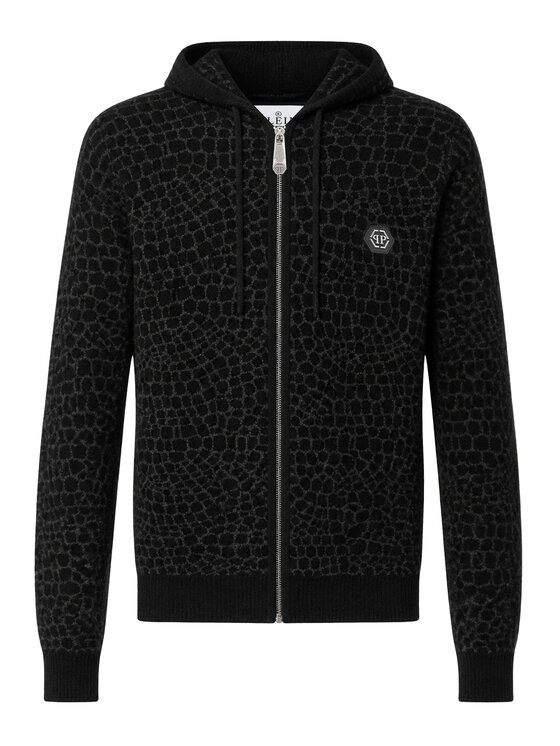 PHILIPP PLEIN PHILIPP PLEIN Kardigán 32062 Čierna Regular Fit