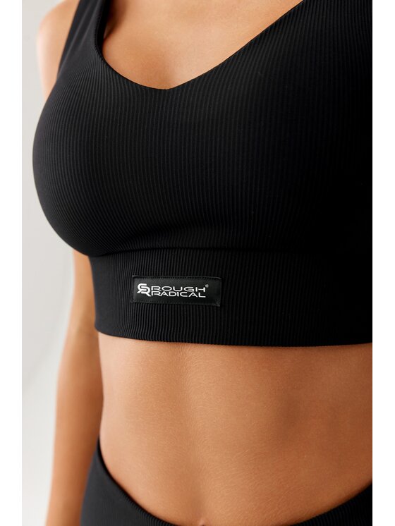 ROUGH RADICAL ROUGH RADICAL Biustonosz sportowy SPORTS BRA HARMONY Czarny