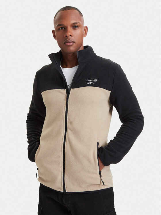 Reebok Reebok Fleecová mikina RCC00104 Béžová Regular Fit